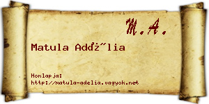Matula Adélia névjegykártya